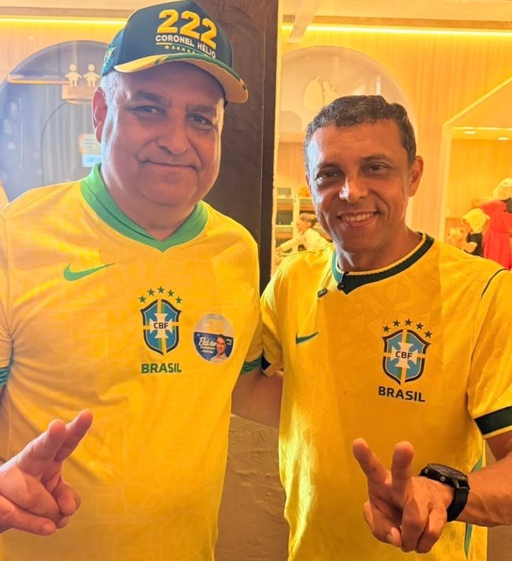  Alfredo Gaspar, vice de Flávio Bolsonaro é recebido por Coronel Brilhante durante agenda no Rio Grande do Norte